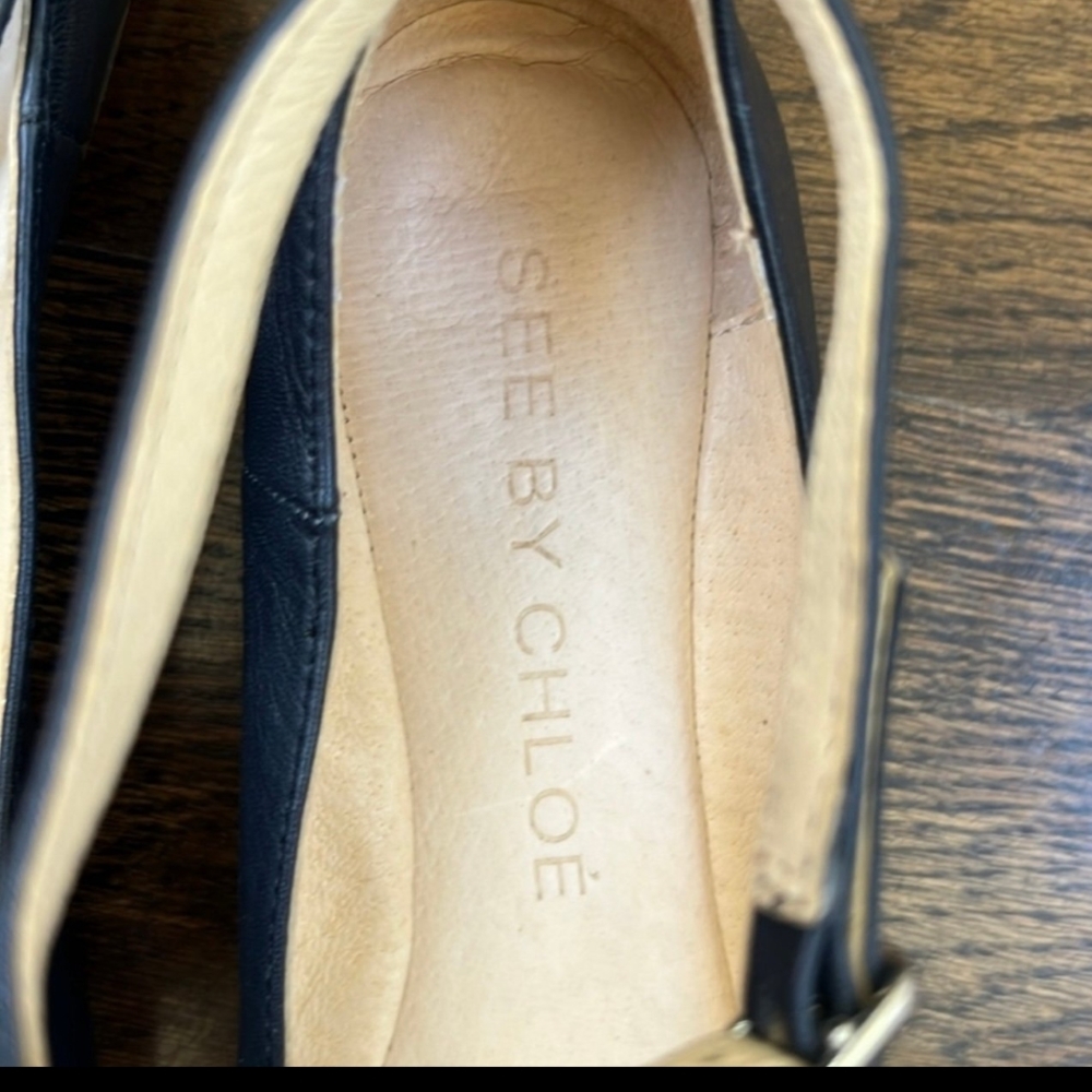 See By Chloe Ballet Flats Navy Blue - Picture 2 of 5